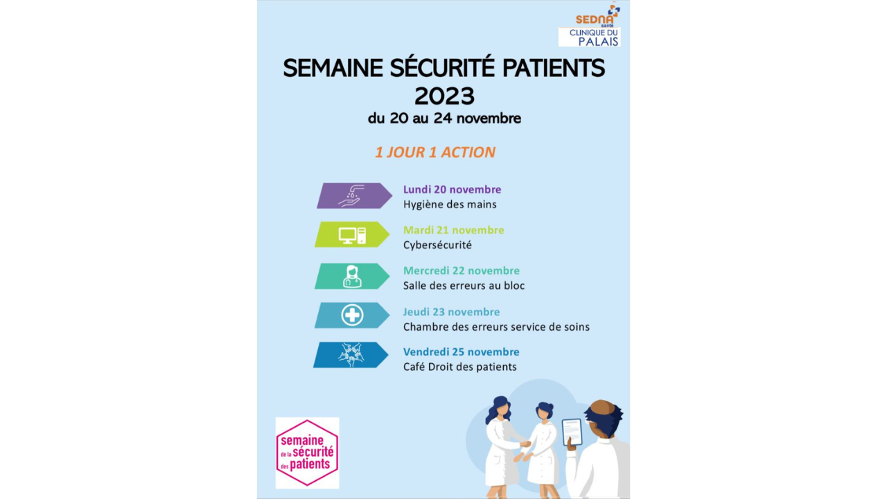 Semaine de la Sécurité des Patient 2023- Clinique du Palais